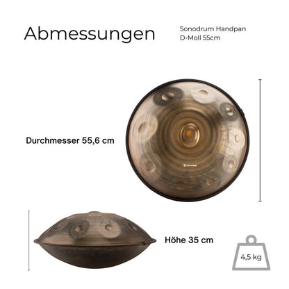 Braun-Sonodrum-Handpan-Sonopan-Abmessungen