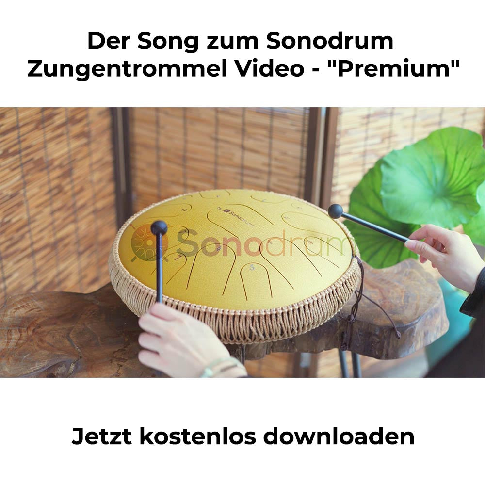 Der Song zum Sonodrum Zungentrommel Video - "Premium" - Handgefertigt - 35,5cm - 15 Zungen - C-Dur-