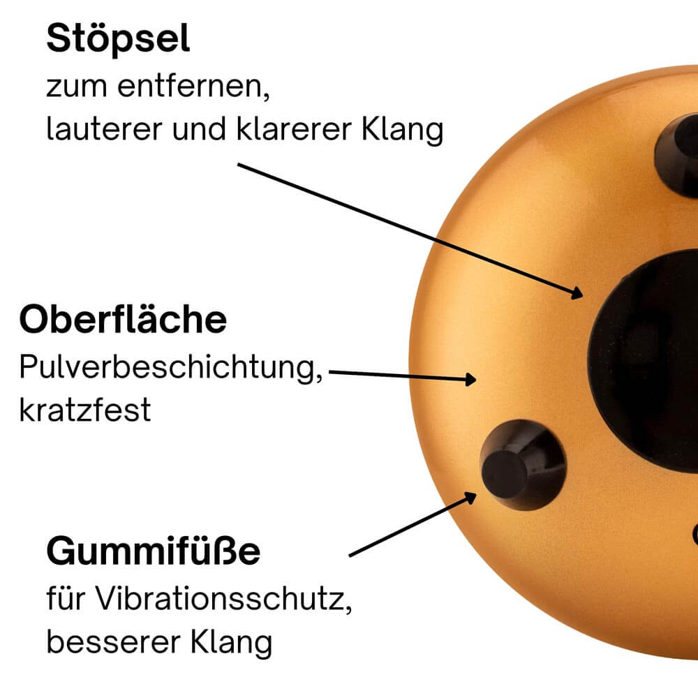 SonodrumZungentrommelStandardGold14cmC-DurTongueDrumHighlights