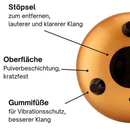 SonodrumZungentrommelStandardGold14cmC-DurTongueDrumHighlights