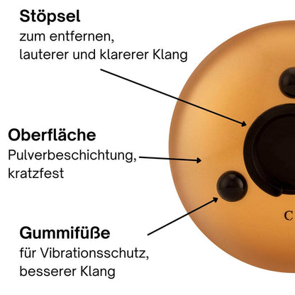 SonodrumZungentrommelStandardGold20cmC-DurTongueDrumHighlights