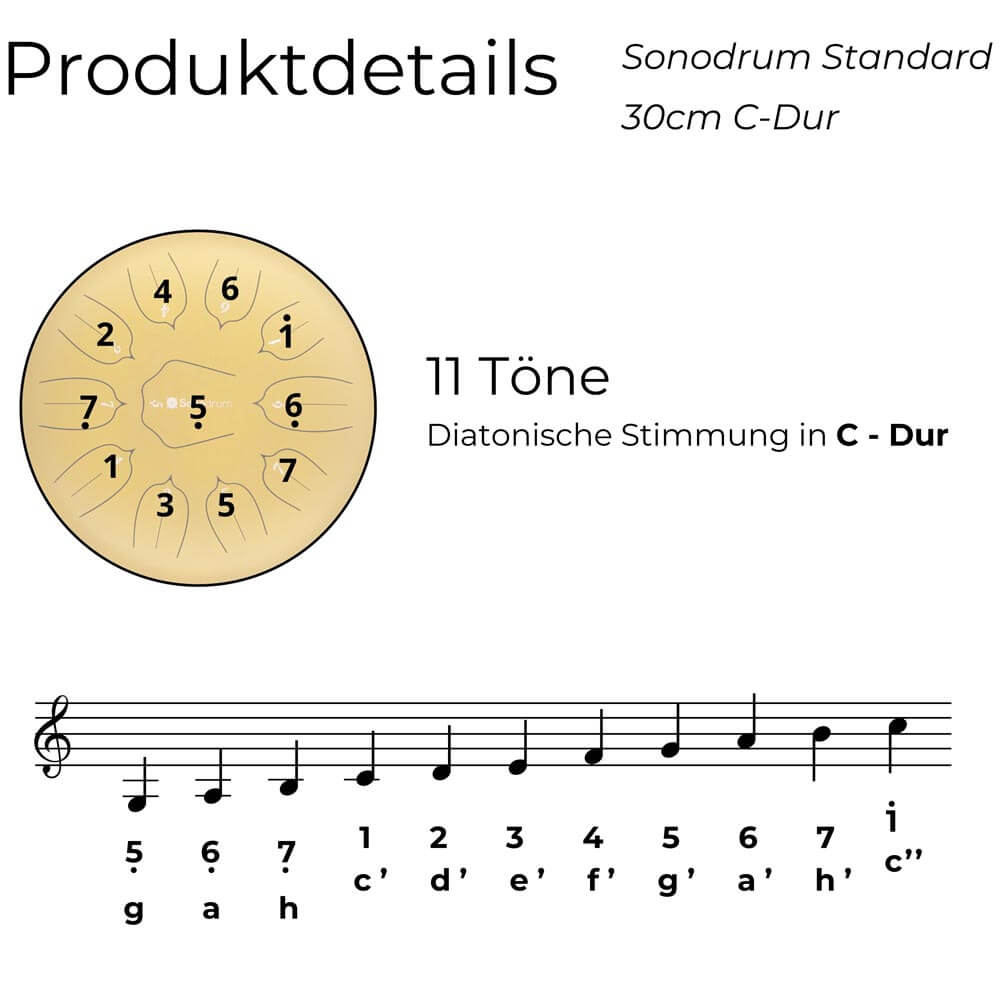 SonodrumZungentrommelStandardGrunC-Dur30cmTongueDrumDetails